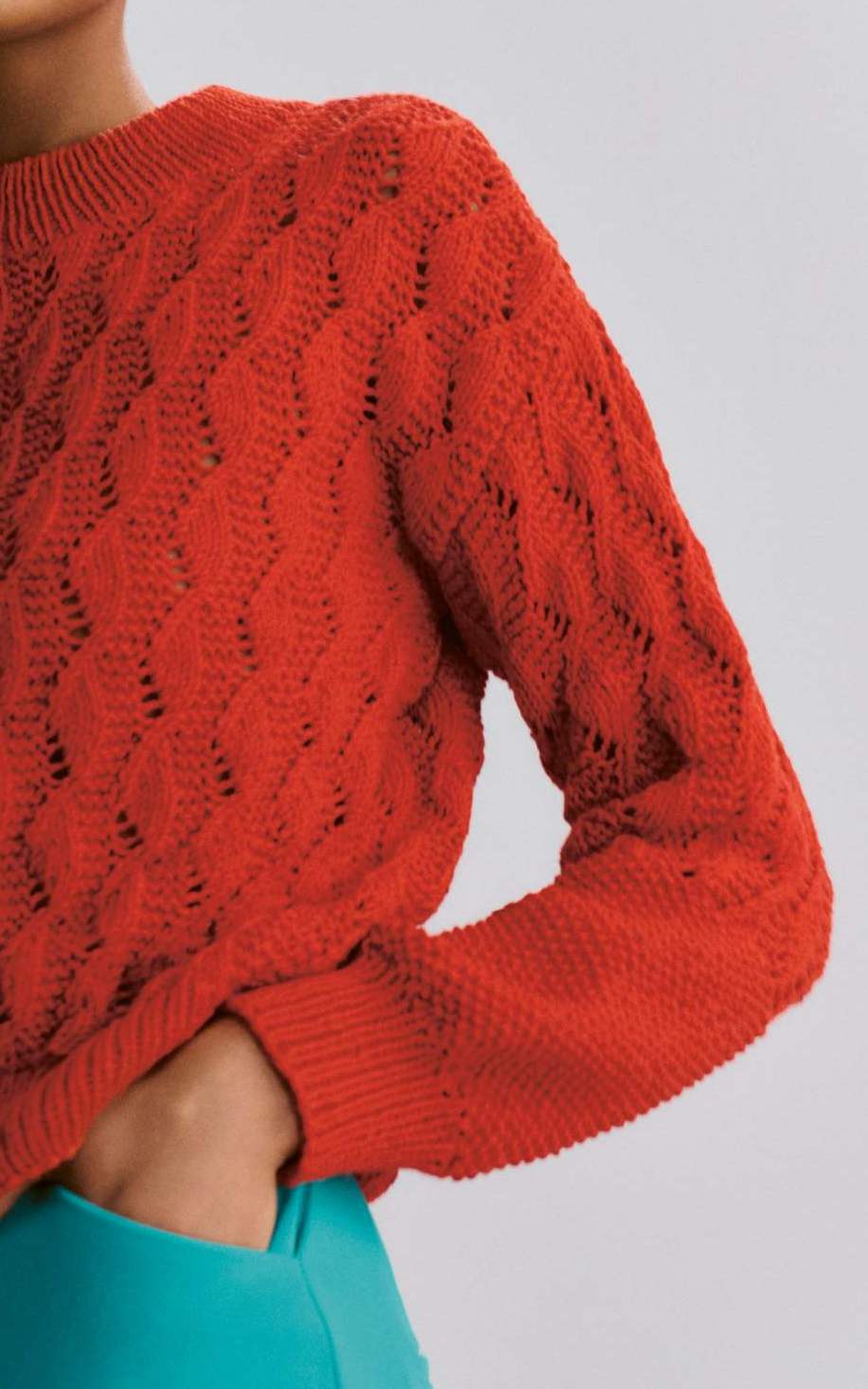 Pulli mit Loch- und Perlmuster - Strickset von LANA GROSSA jetzt online kaufen bei OONIQUE