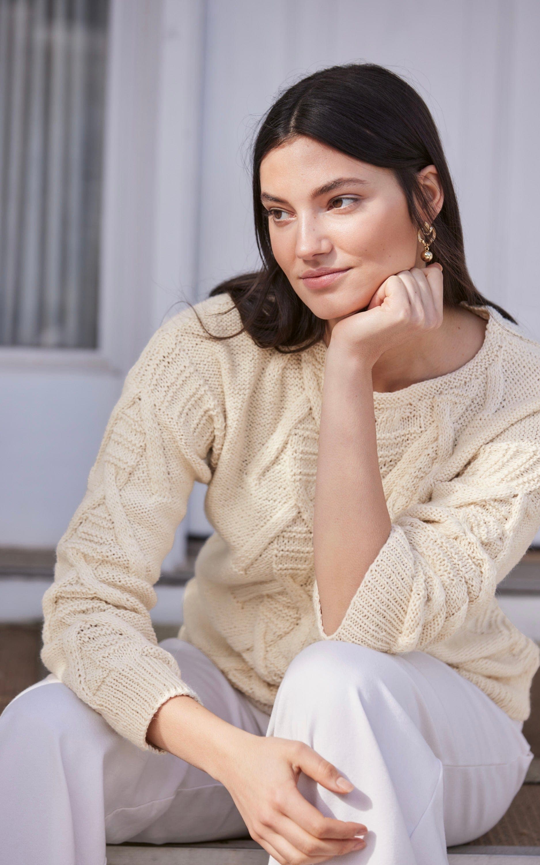 PULLOVER MIT QUERRIPPENMUSTER - Cara - Strickset von LANA GROSSA jetzt online kaufen bei OONIQUE