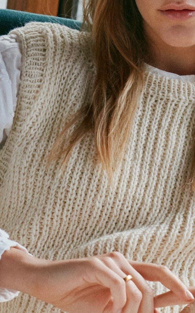 Pullunder im Halbpatentmuster - CARA - Strickset von LANA GROSSA jetzt online kaufen bei OONIQUE