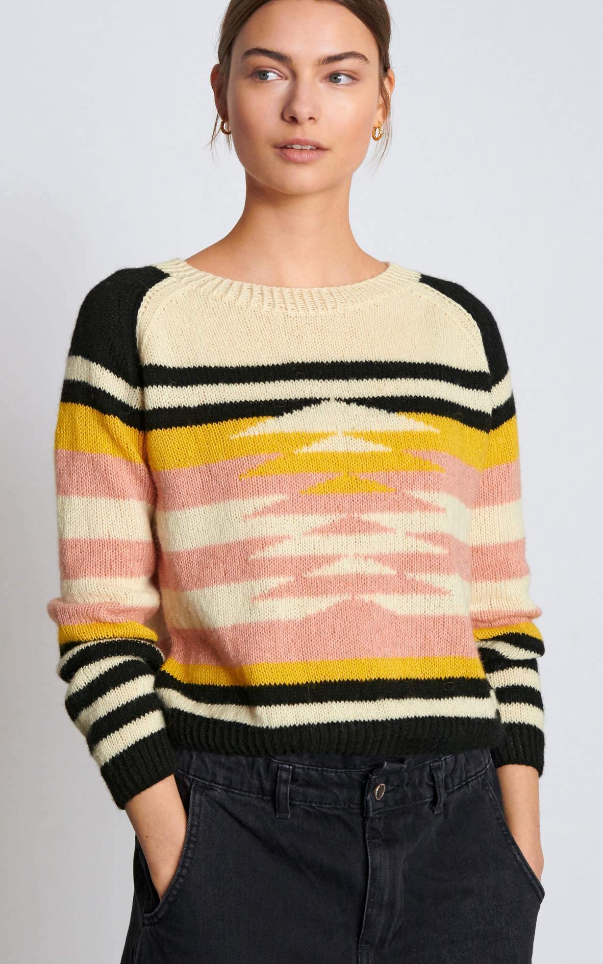 Raglanpulli mit Einstrickmuster - Strickset von LANA GROSSA jetzt online kaufen bei OONIQUE