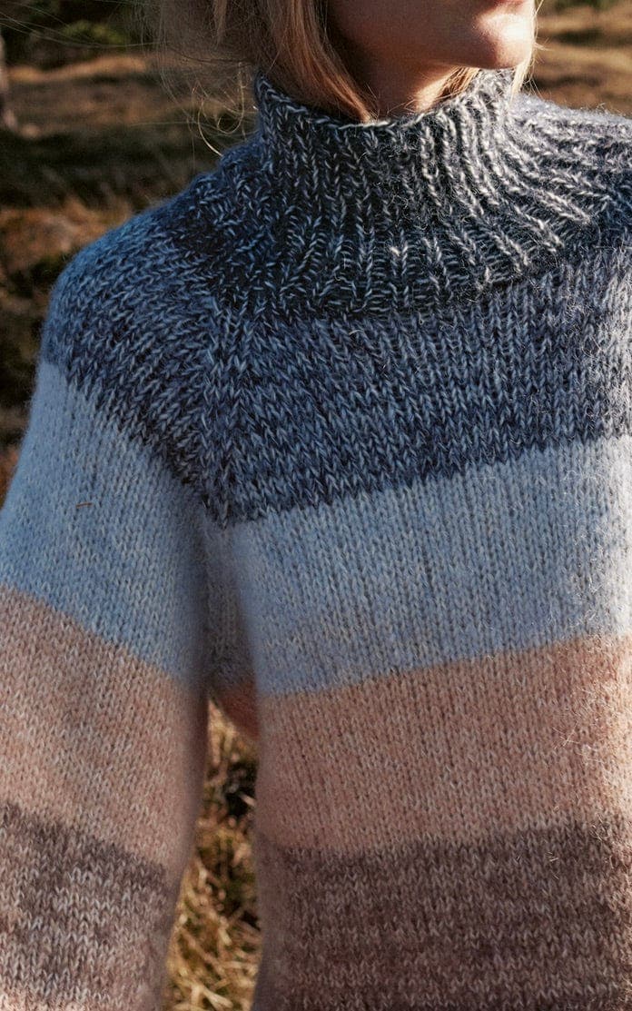 Raglanpullover in Blockstreifen - ECOPUNO & SETASURI - Strickset von LANA GROSSA jetzt online kaufen bei OONIQUE
