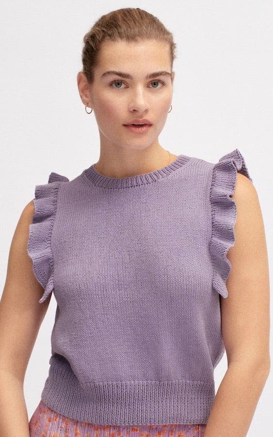Rüschentop - ELASTICO - Strickset von LANA GROSSA jetzt online kaufen bei OONIQUE