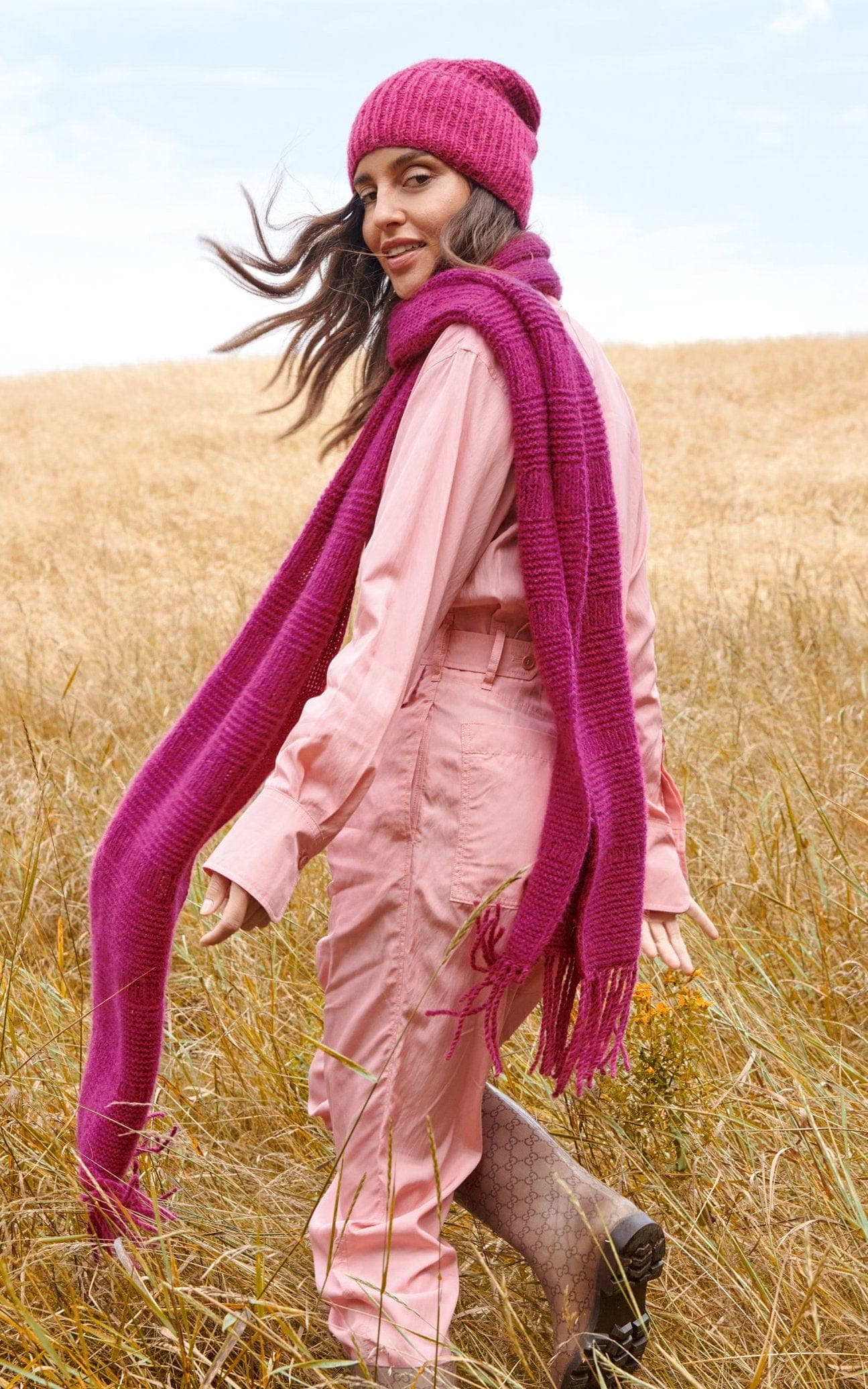 LANA GROSSA Strickset Schal mit Rippenmuster - BRIGITTE NO. 2 - Strickset