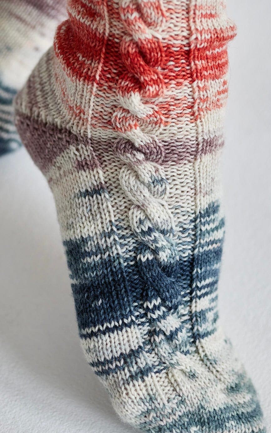 LANA GROSSA Strickset Socken - MEILENWEIT 100 MERINO RAINBOW HAND-DYED - Strickset