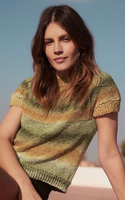 Top Down Shirt - GOMITOLO COLLINA - Strickset von LANA GROSSA jetzt online kaufen bei OONIQUE