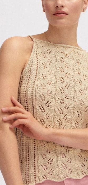 Top mit Ajourmuster - LANDLUST SOMMERSEIDE - Strickset von LANA GROSSA jetzt online kaufen bei OONIQUE