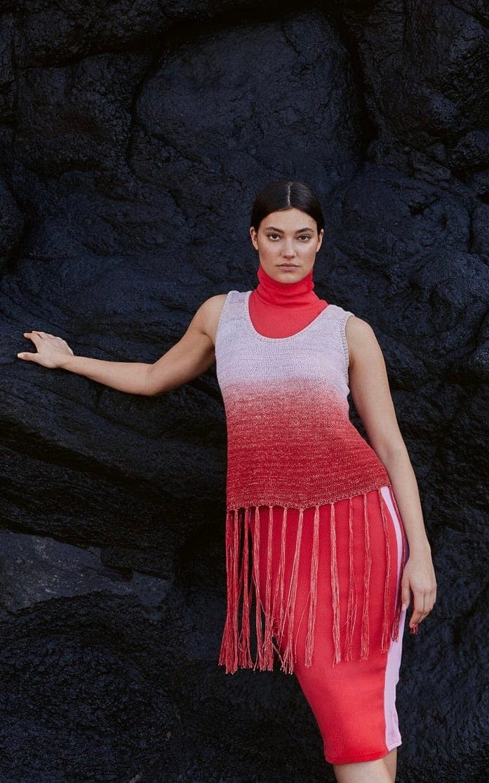Top mit Fransen - GOMITOLO SOLE - Strickset von LANA GROSSA jetzt online kaufen bei OONIQUE