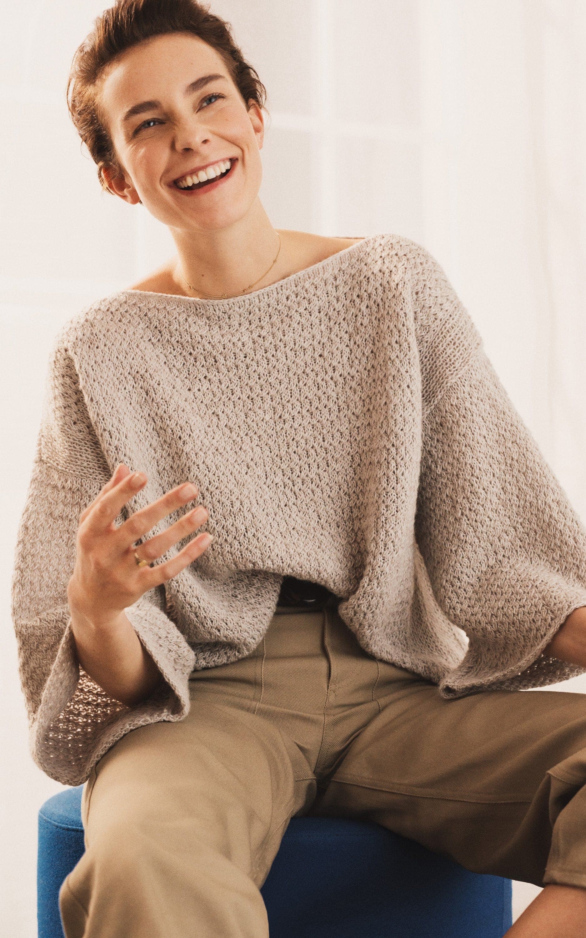 Weitgeschnittener Pullover - ECOPUNO - Strickset von LANA GROSSA jetzt online kaufen bei OONIQUE