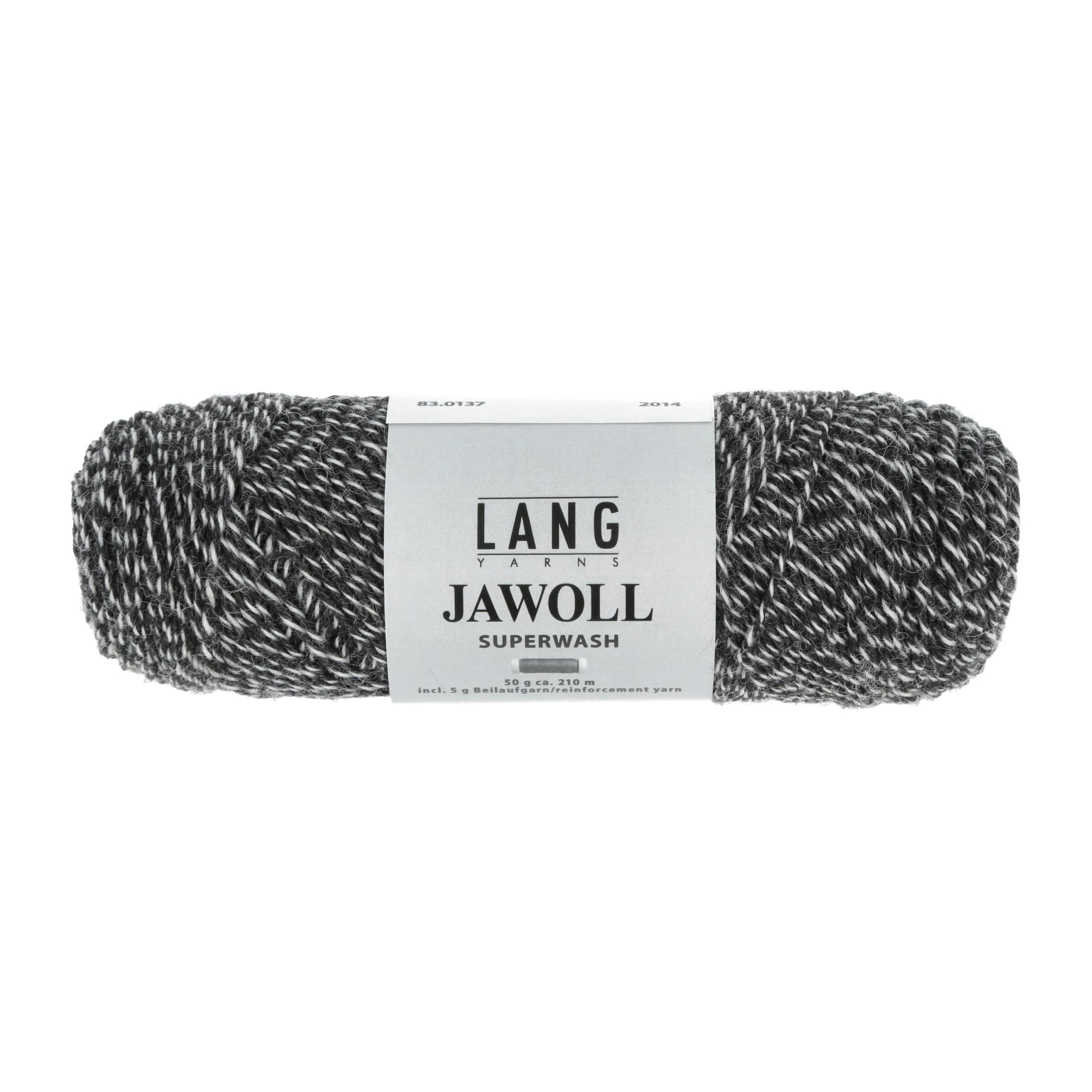 LANG YARNS Garn 0137 - anthrazit/écru mouliné JAWOLL