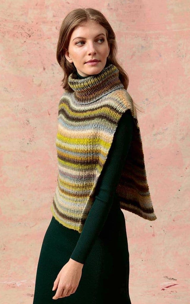 Cape mit Rollkragen - CLOUD - Strickset von LANG YARNS jetzt online kaufen bei OONIQUE