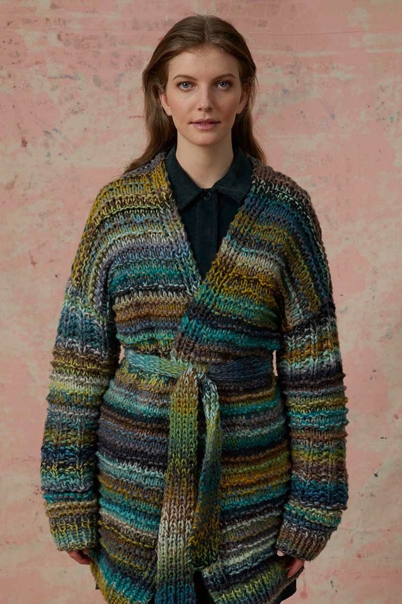 Jacke mit Bindegürtel- CLOUD - Strickset von LANG YARNS jetzt online kaufen bei OONIQUE