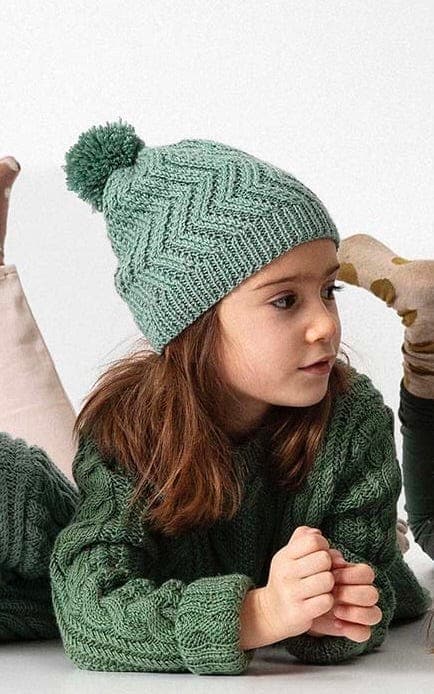 Mütze mit Pompon - ATLANTIS - Strickset von LANG YARNS jetzt online kaufen bei OONIQUE