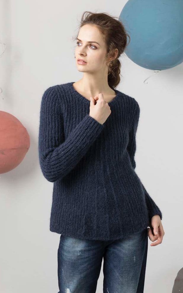 Pullover im Halbpatent - MALOU LIGHT - Strickset von LANG YARNS jetzt online kaufen bei OONIQUE
