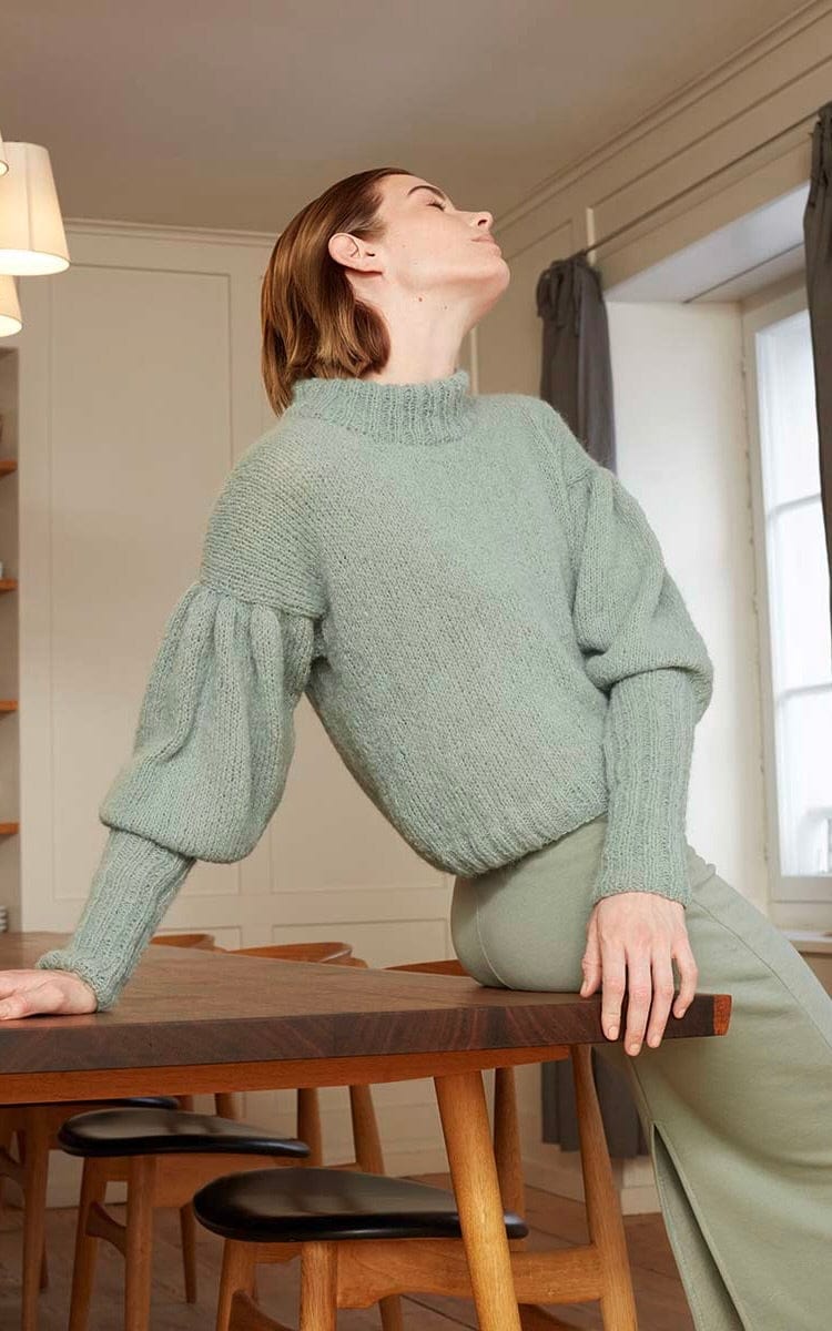 Pullover mit Puffärmeln - WATER - Strickset von LANG YARNS jetzt online kaufen bei OONIQUE