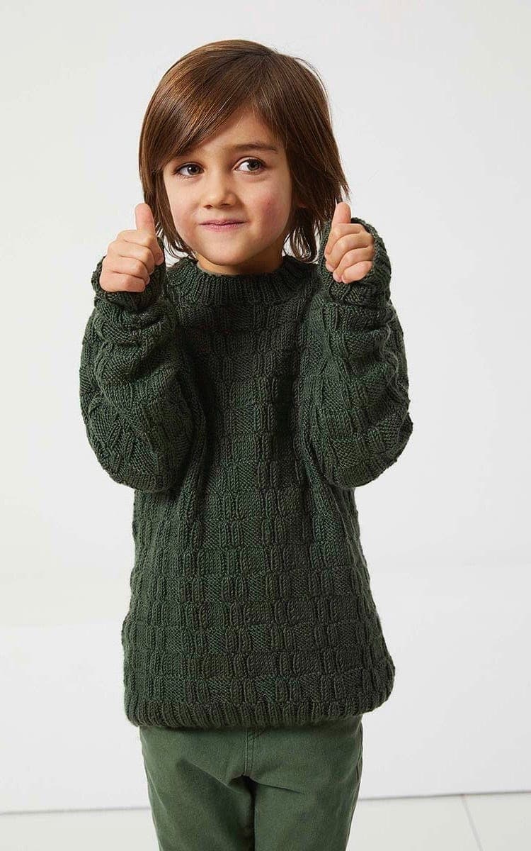 LANG YARNS Strickset Pullover mit Reliefmuster - ATLANTIS - Strickset