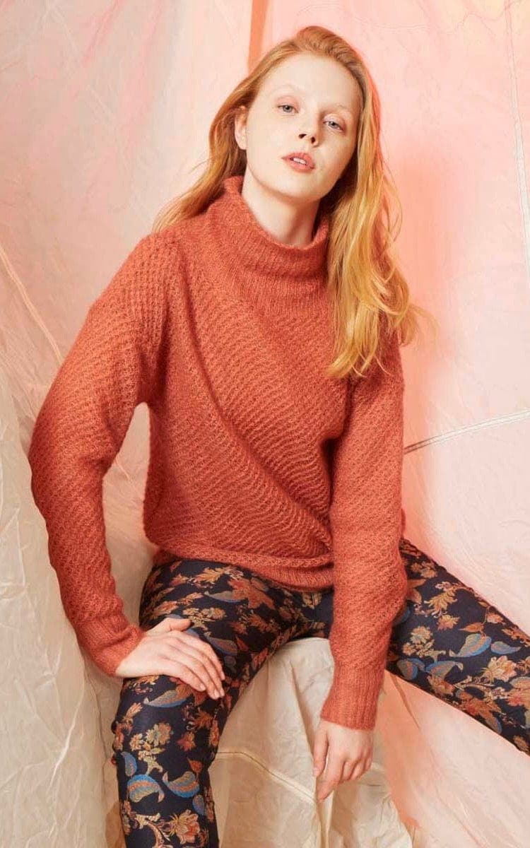 LANG YARNS Strickset Pullover mit Stehkragen - LACE - Strickset