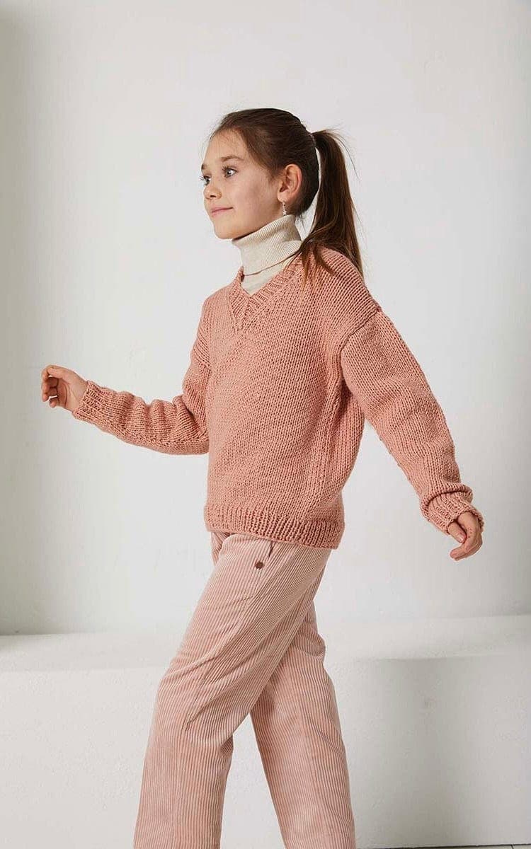 LANG YARNS Strickset Pullover mit V-Ausschnitt - ATLANTIS - Strickset