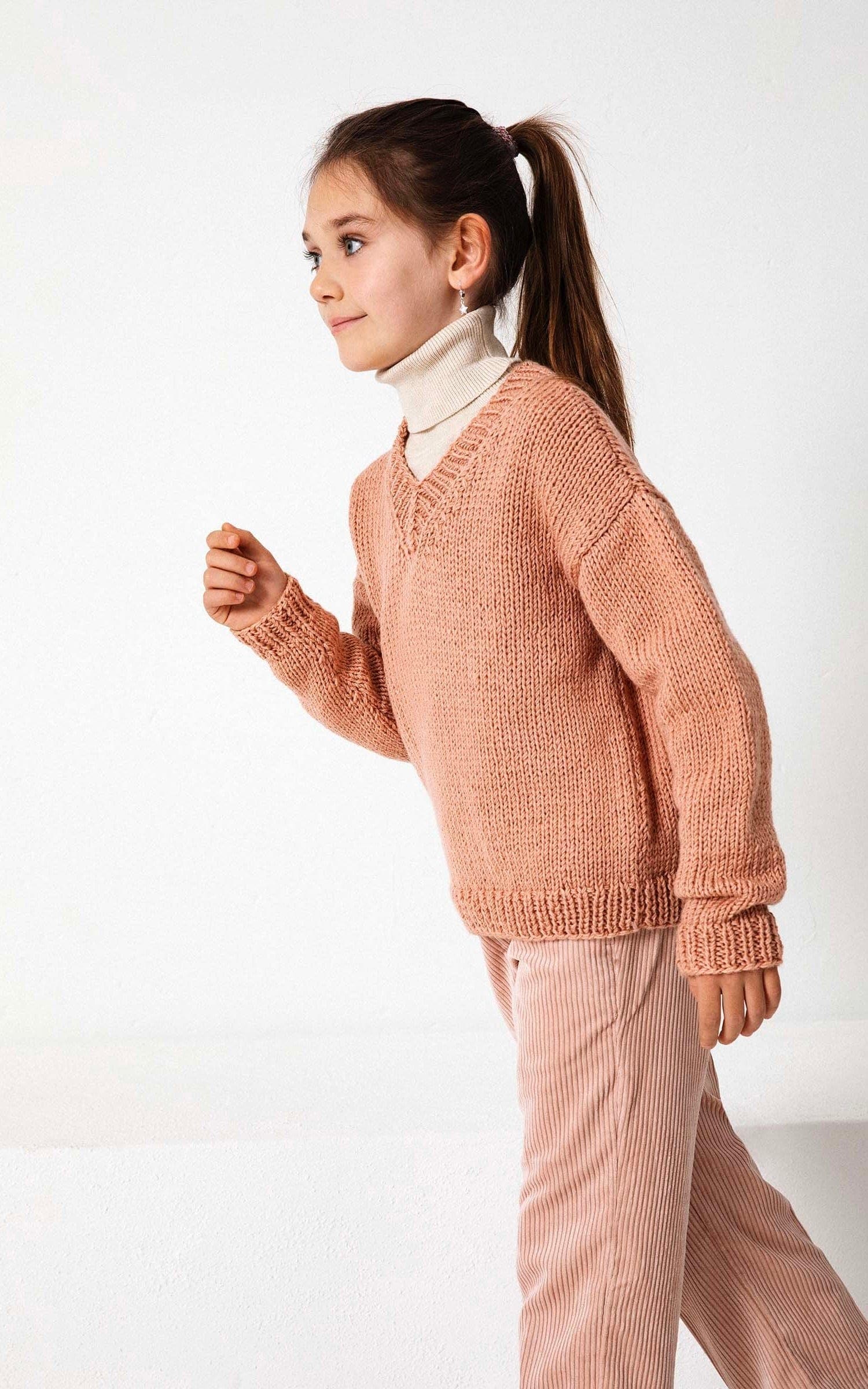 LANG YARNS Strickset Pullover mit V-Ausschnitt - ATLANTIS - Strickset
