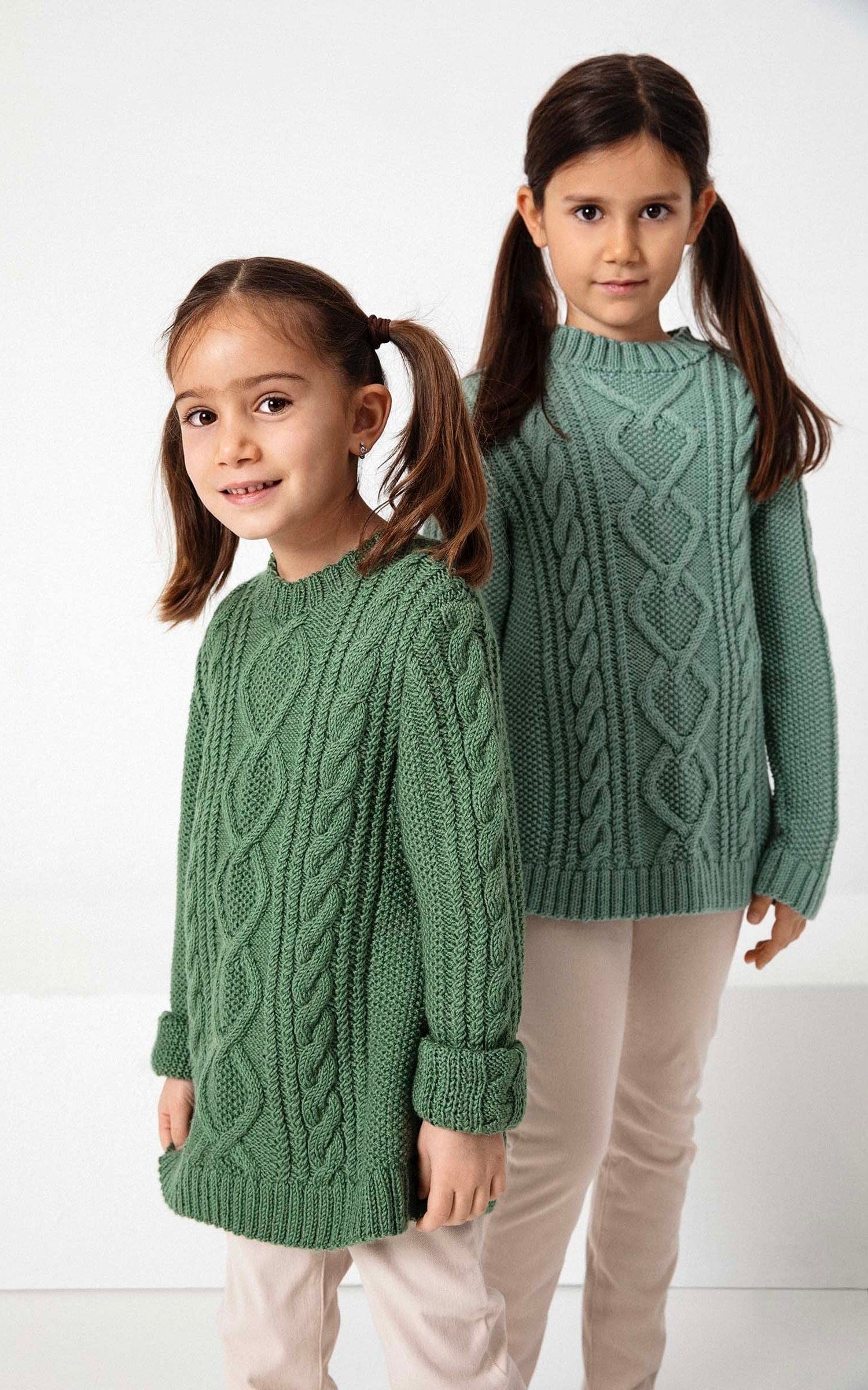 LANG YARNS Strickset Pullover mit Zopfmuster - ATLANTIS - Strickset