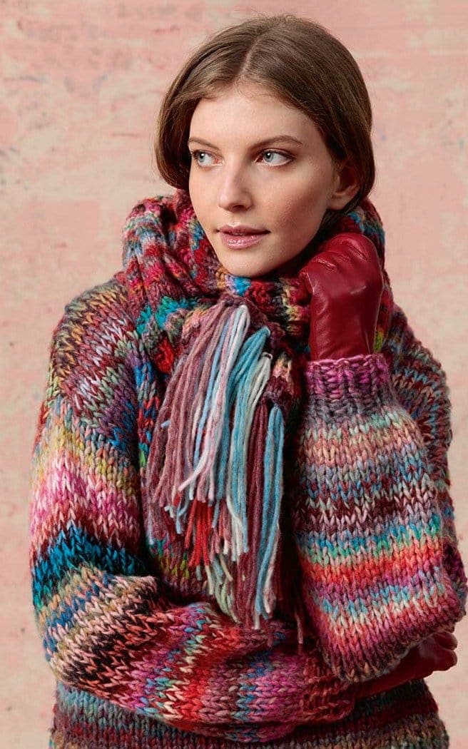 Schal mit Fransen - CLOUD - Strickset von LANG YARNS jetzt online kaufen bei OONIQUE