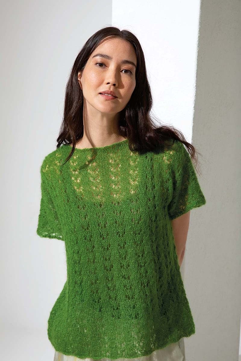 Top mit Lochmuster - LACE - Strickset von LANG YARNS jetzt online kaufen bei OONIQUE