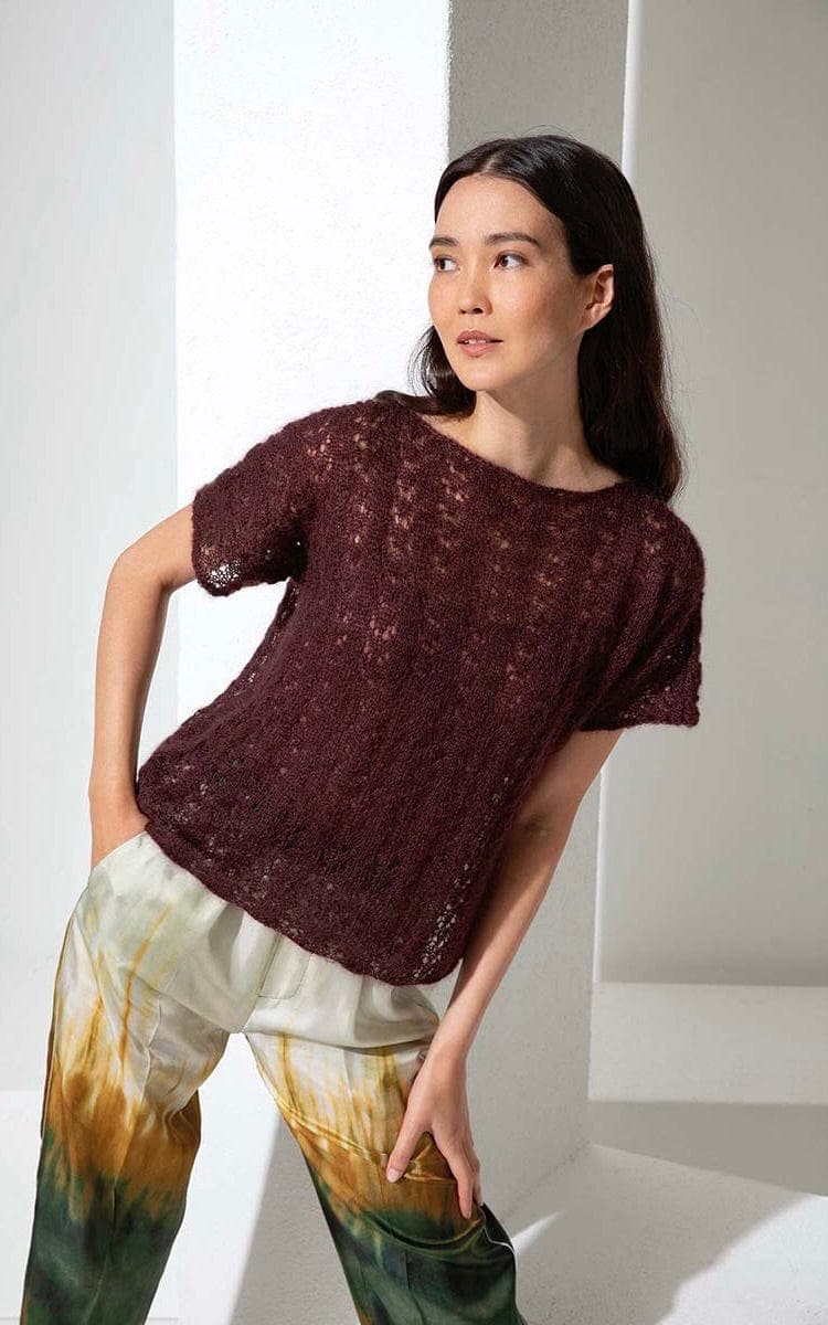 Top mit Lochmuster - LACE - Strickset von LANG YARNS jetzt online kaufen bei OONIQUE