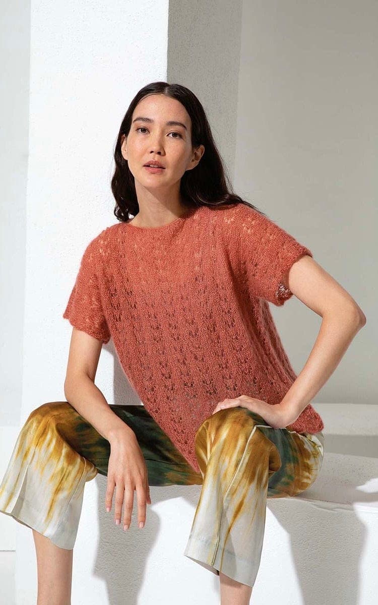 Top mit Lochmuster - LACE - Strickset von LANG YARNS jetzt online kaufen bei OONIQUE