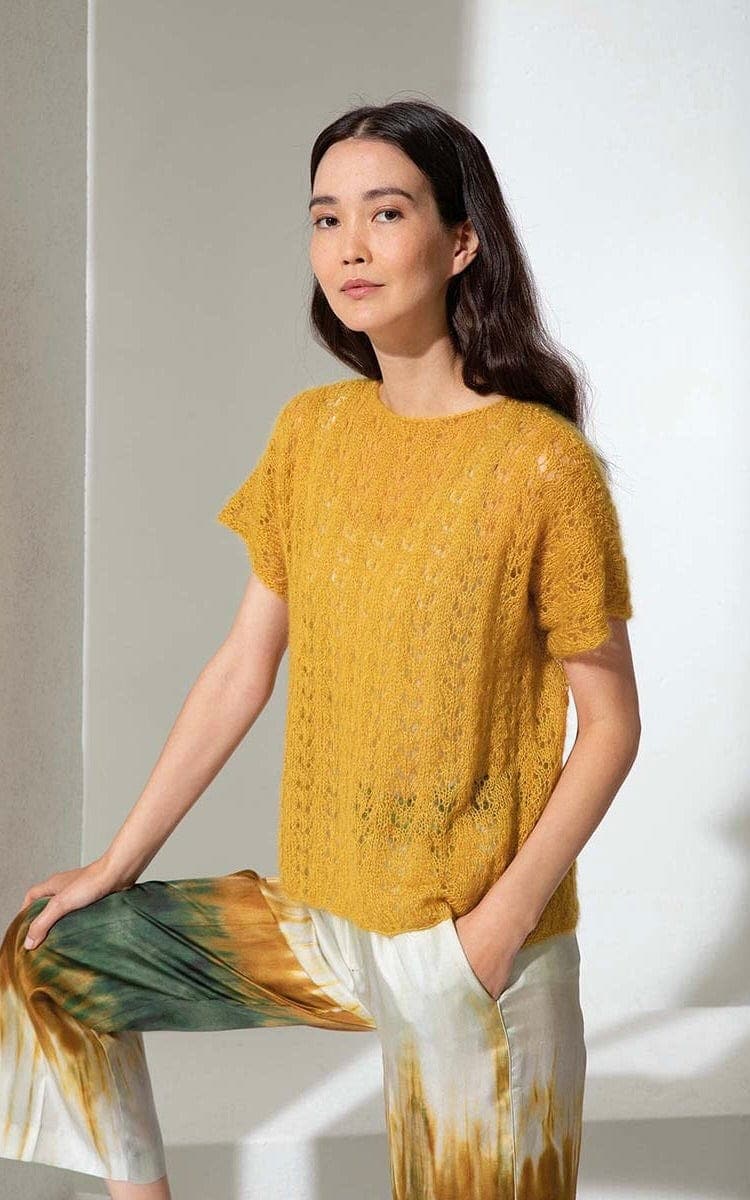 Top mit Lochmuster - LACE - Strickset von LANG YARNS jetzt online kaufen bei OONIQUE