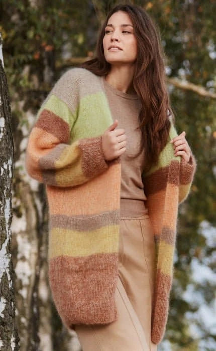 Langer Cardigan - SILKHAIR - Strickset von LANA GROSSA jetzt online kaufen bei OONIQUE