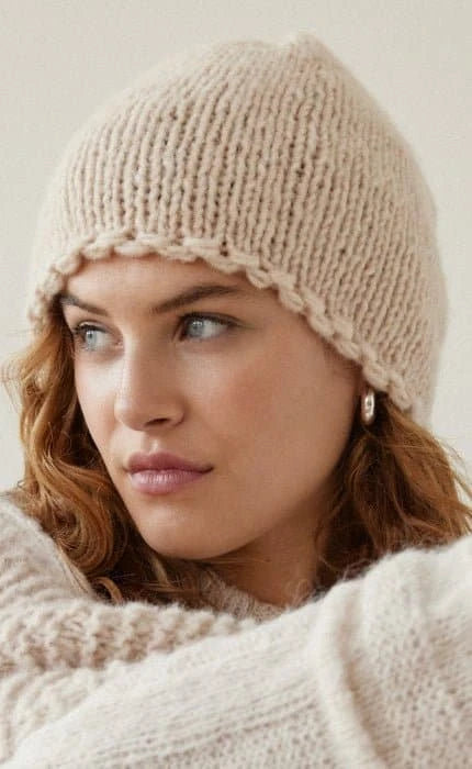 Mütze mit Kreuzanschlag - ECOPUNO CHUNKY - Strickset von LANA GROSSA jetzt online kaufen bei OONIQUE