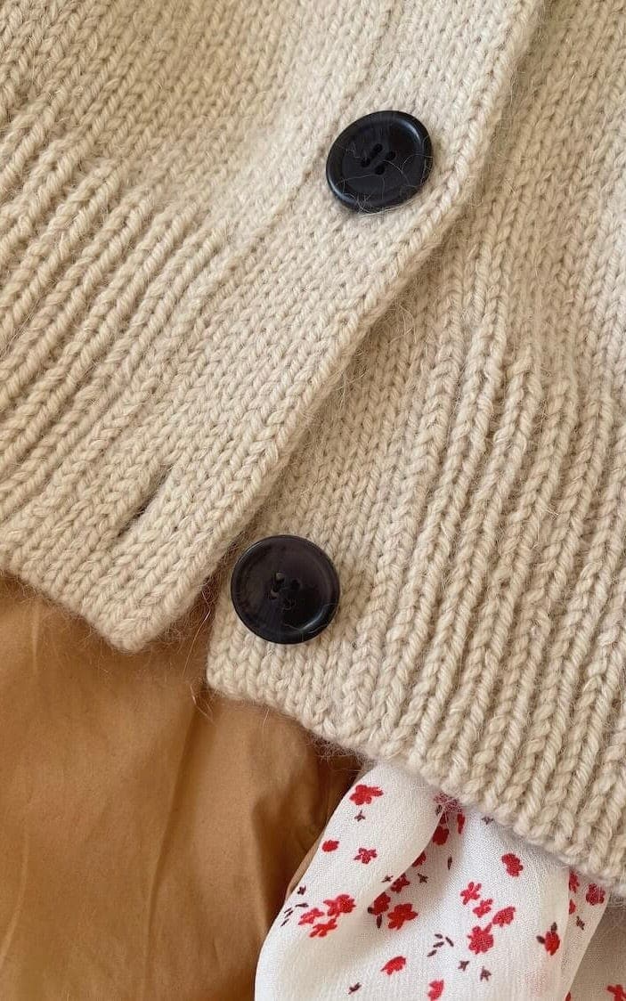Champagne Cardigan - DOUBLE SUNDAY & TYNN SILK MOHAIR - Strickset von PETITE KNIT jetzt online kaufen bei OONIQUE