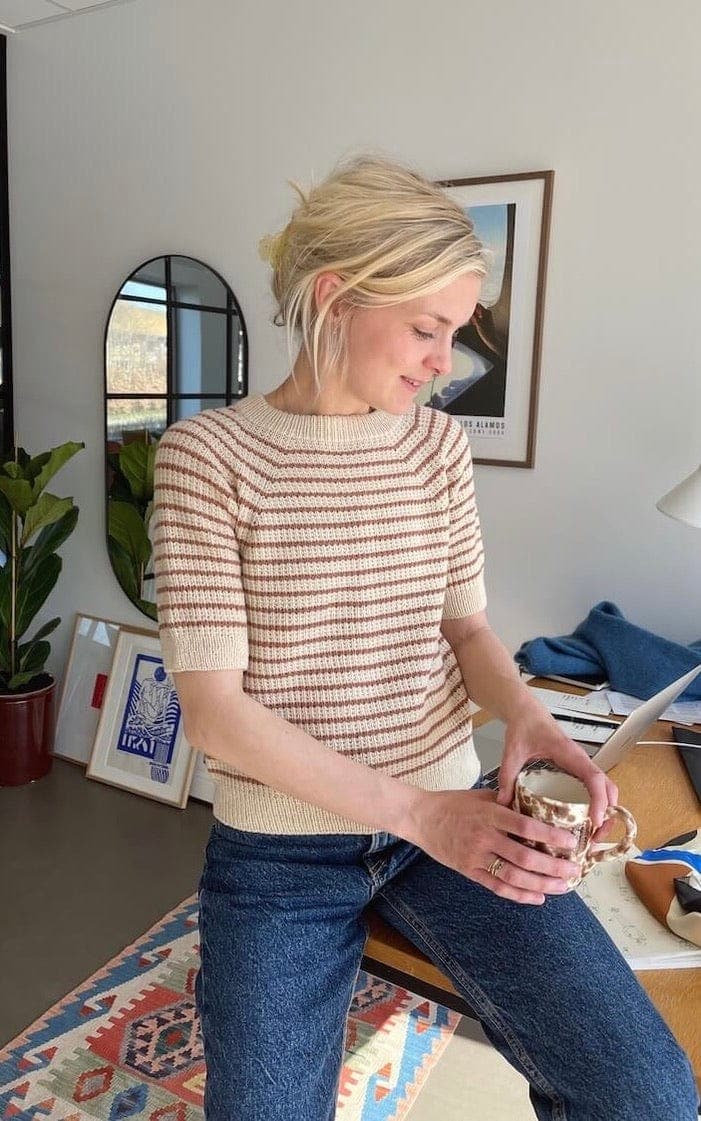 Friday Tee (gestreift) - SUNDAY - Strickset von PETITE KNIT jetzt online kaufen bei OONIQUE