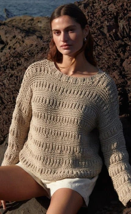 Pullover mit Strukturmuster - PROMESSA - Strickset von LANA GROSSA jetzt online kaufen bei OONIQUE