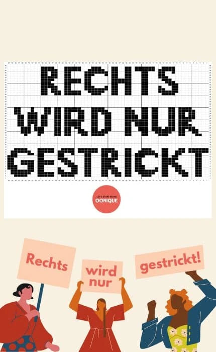 RECHTS WIRD NUR GESTRICKT - Strickschrift von OONIQUE jetzt online kaufen bei OONIQUE