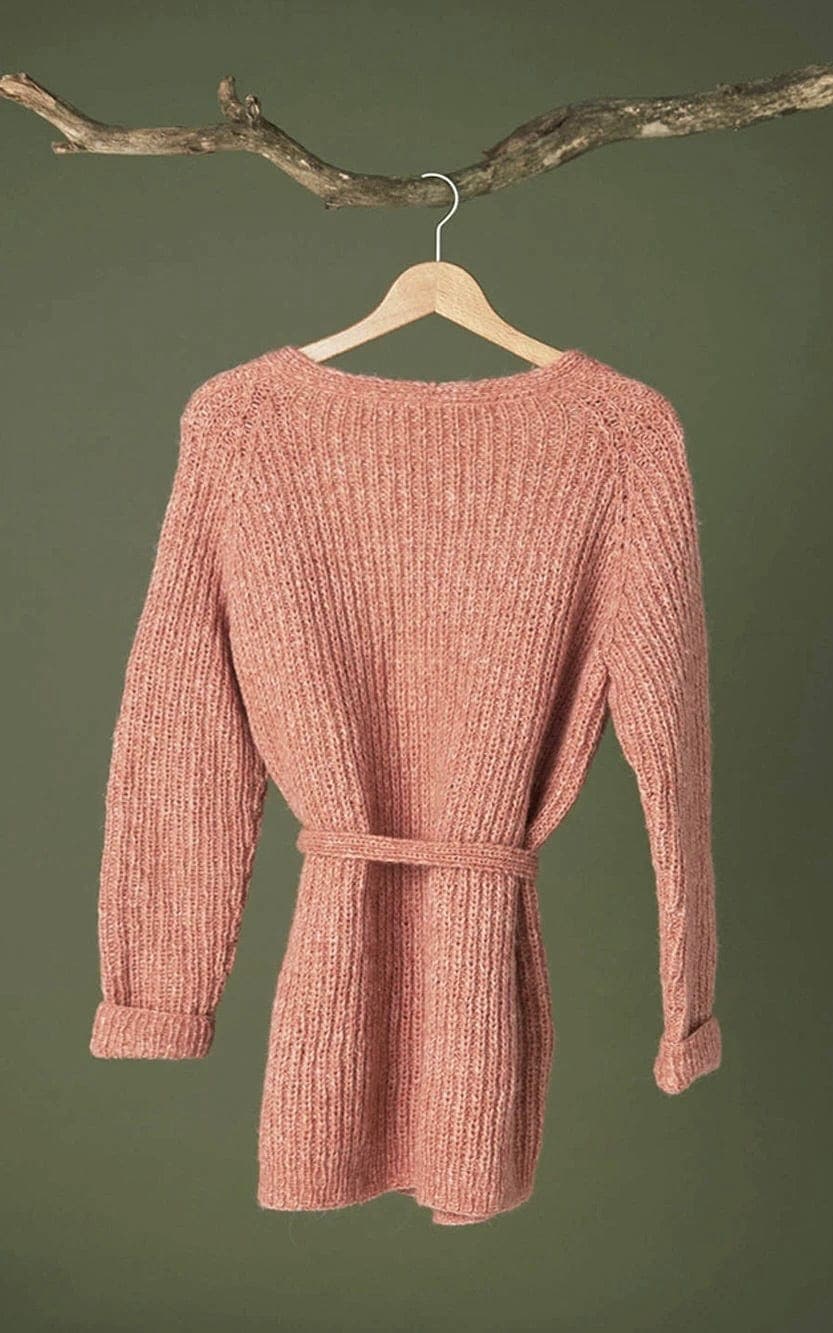 SANDNES Strickset Cardigan mit Halbpatent - KOS - Strickset