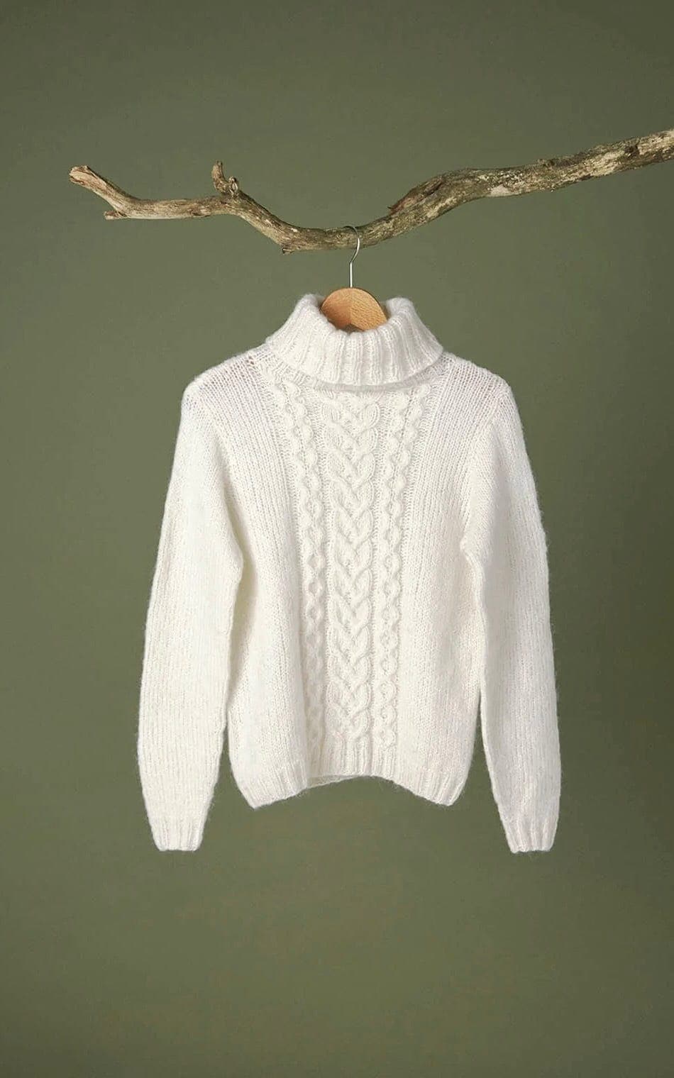 SANDNES Strickset Pullover mit Zöpfen - KOS - Strickset