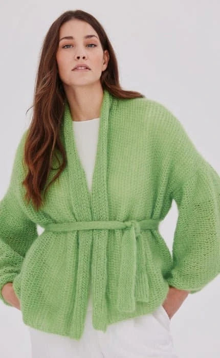 Schalkragen-Cardigan Topdown - SILKHAIR - Strickset von LANA GROSSA jetzt online kaufen bei OONIQUE
