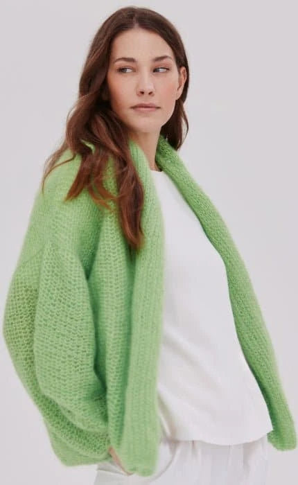 Schalkragen-Cardigan Topdown - SILKHAIR - Strickset von LANA GROSSA jetzt online kaufen bei OONIQUE