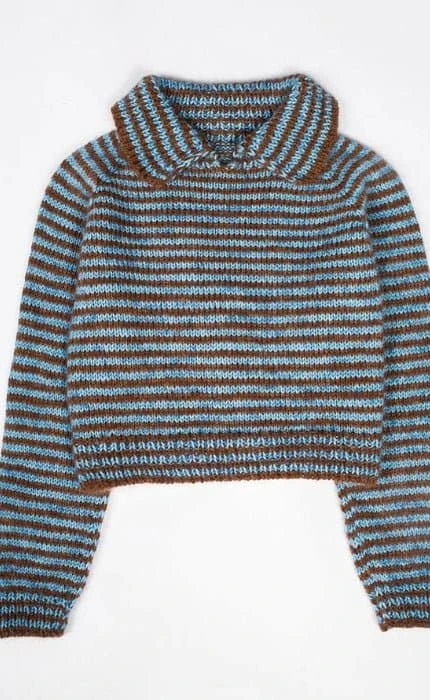 Stripe Overload Polo - COOL WOOL BIG & SILKHAIR - Strickset von SPEKTAKELSTRIK jetzt online kaufen bei OONIQUE