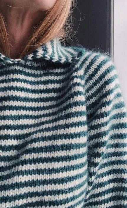 Stripe Overload Polo - COOL WOOL BIG & SILKHAIR - Strickset von SPEKTAKELSTRIK jetzt online kaufen bei OONIQUE