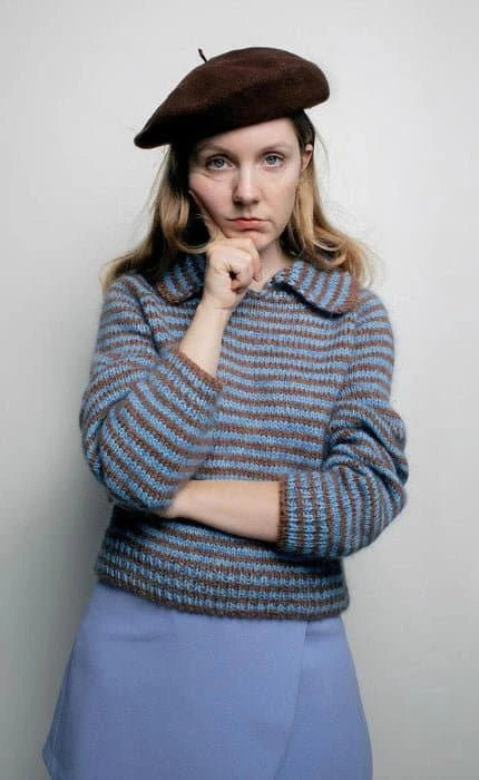 Stripe Overload Polo - COOL WOOL BIG & SILKHAIR - Strickset von SPEKTAKELSTRIK jetzt online kaufen bei OONIQUE