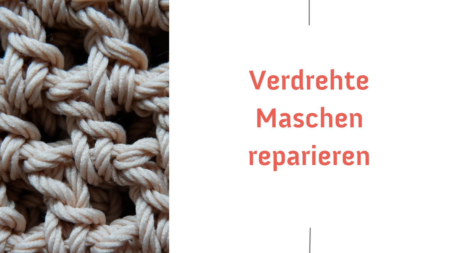 Verdrehte Maschen reparieren - OONIQUE