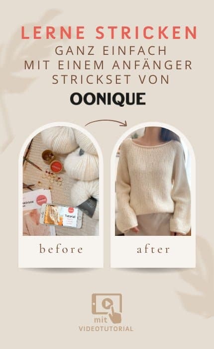 New Beginnings Sweater - Anfänger Strickset mit Videotutorial von OONIQUE STUDIO jetzt online kaufen bei OONIQUE