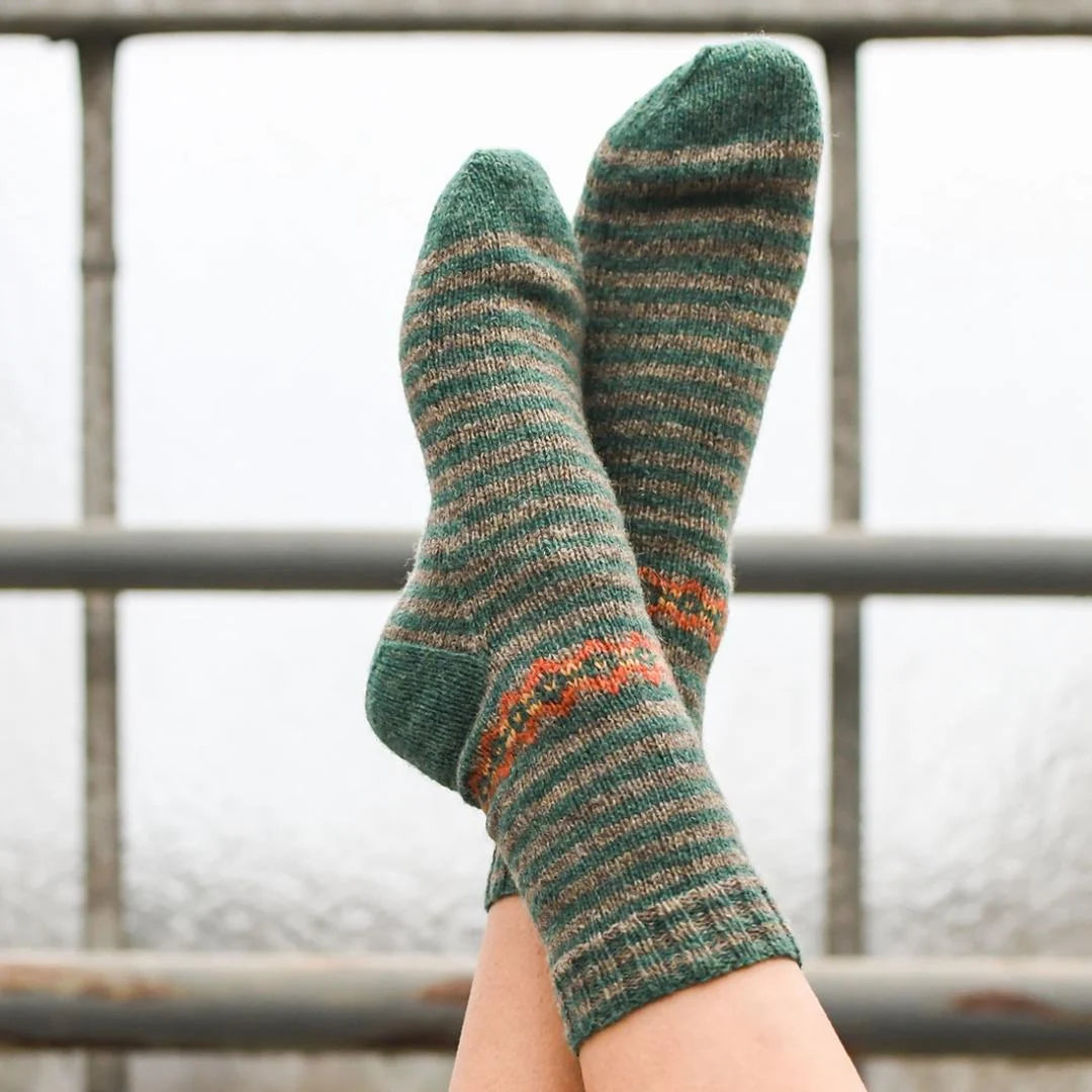 Smilla Socks - ORGANIC SHETLAND GOTS - Knitting Kit