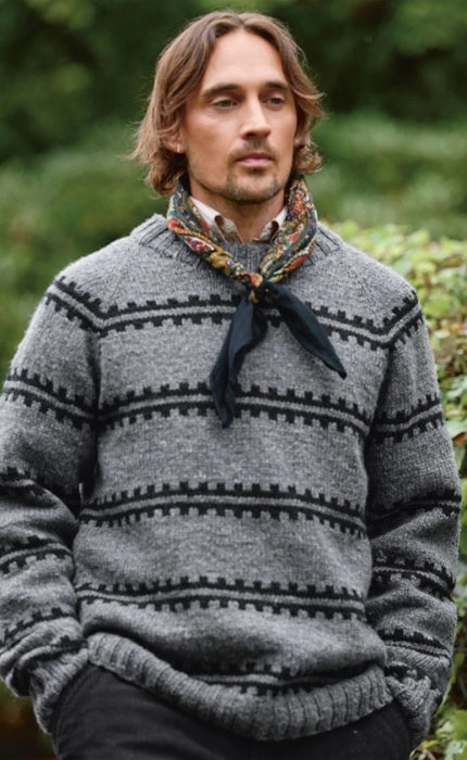 Ridge Sweater Man - ATLAS & BORSTET ALPAKKA - Strickpaket