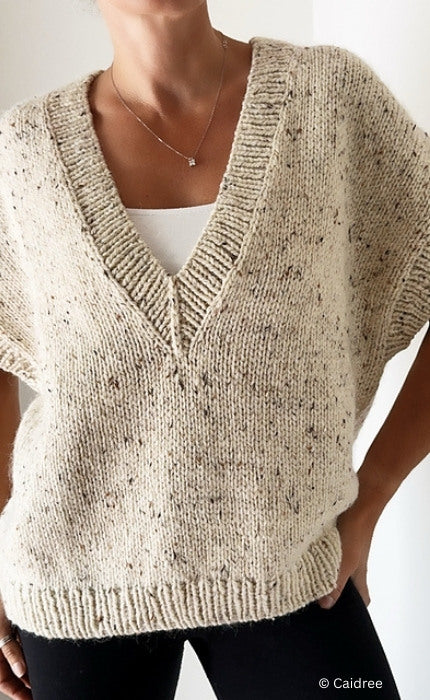 Ash Slipover V Neck - HAMELTON TWEED 2 & SILKY KID - Strickpaket