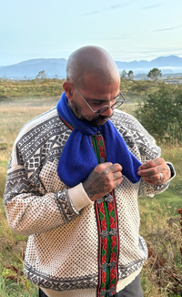 Ruby Scarf - CASHMERE & SILK - Knitting Kit