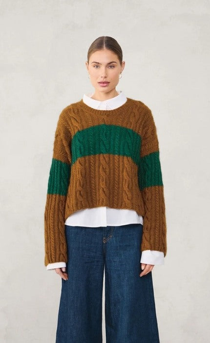 Brady Sweater Zweifarbig - SUNDAY & TYNN SILK MOHAIR - Strickpaket