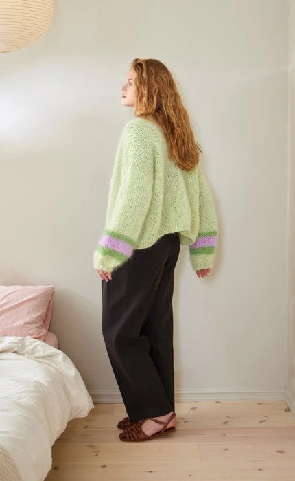 Facile Cardigan Nr. 2  - BALLERINA CHUNKY MOHAIR - Strickpaket