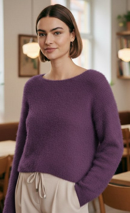 Kuscheliger Kurzpulli Damen - PER FORTUNA GOTS - Strickset
